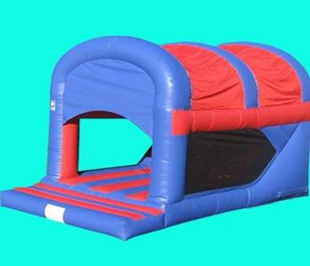 Garden Jump and Rear Slide Red and Blue Bouncy Castle 1162