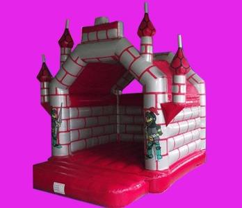 Castle Red and Silver 5m Adult Bouncy Castle 1078